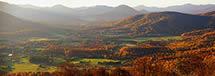 Early Fall Morning Panorama from the Blue Ridge Parkway, Nelson County, VA